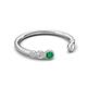 5 - Makena Emerald and Aquamarine Open Wedding Band 