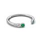 5 - Makena Emerald and Blue Diamond Open Wedding Band 