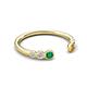 5 - Makena Emerald and Citrine Open Wedding Band 