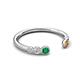 5 - Makena Emerald and Citrine Open Wedding Band 