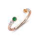 4 - Makena Emerald and Citrine Open Wedding Band 