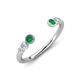 4 - Makena Emerald and Lab Grown Diamonds Open Wedding Band 