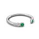 5 - Makena Emerald and Lab Grown Diamonds Open Wedding Band 