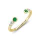 4 - Makena Emerald and Green Garnet Open Wedding Band 