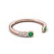 5 - Makena Emerald and Green Garnet Open Wedding Band 
