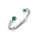4 - Makena Emerald and Green Garnet Open Wedding Band 