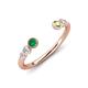 4 - Makena Emerald and Peridot Open Wedding Band 