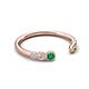 5 - Makena Emerald and Peridot Open Wedding Band 