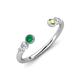 4 - Makena Emerald and Peridot Open Wedding Band 