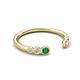 5 - Makena Emerald and Pink Sapphire Open Wedding Band 