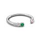 5 - Makena Emerald and Pink Sapphire Open Wedding Band 