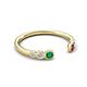 5 - Makena Emerald and Rhodolite Garnet Open Wedding Band 