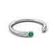 5 - Makena Emerald and Tanzanite Open Wedding Band 