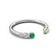 5 - Makena Emerald and Yellow Diamond Open Wedding Band 