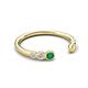 5 - Makena Emerald and Yellow Diamond Open Wedding Band 