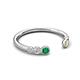 5 - Makena Emerald and Yellow Sapphire Open Wedding Band 