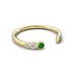 5 - Makena Green Garnet and Created Alexandrite Open Wedding Band 