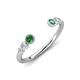 4 - Makena Green Garnet and Created Alexandrite Open Wedding Band 