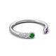 5 - Makena Green Garnet and Amethyst Open Wedding Band 