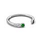 5 - Makena Green Garnet and Black Diamond Open Wedding Band 