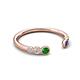 5 - Makena Green Garnet and Blue Sapphire Open Wedding Band 