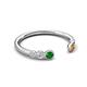 5 - Makena Green Garnet and Citrine Open Wedding Band 