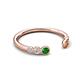 5 - Makena Green Garnet and Citrine Open Wedding Band 
