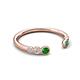 5 - Makena Green Garnet and Emerald Open Wedding Band 
