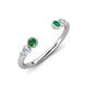 4 - Makena Green Garnet and Emerald Open Wedding Band 