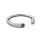 5 - Makena Green Garnet and Peridot Open Wedding Band 