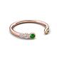 5 - Makena Green Garnet and Peridot Open Wedding Band 
