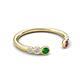 5 - Makena Green Garnet and Rhodolite Garnet Open Wedding Band 