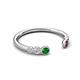 5 - Makena Green Garnet and Rhodolite Garnet Open Wedding Band 