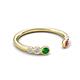 5 - Makena Green Garnet and Ruby Open Wedding Band 