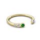 5 - Makena Green Garnet and Tanzanite Open Wedding Band 