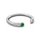 5 - Makena Green Garnet and Tanzanite Open Wedding Band 