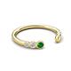 5 - Makena Green Garnet and Yellow Diamond Open Wedding Band 