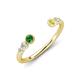 4 - Makena Green Garnet and Yellow Diamond Open Wedding Band 