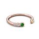 5 - Makena Green Garnet and Yellow Diamond Open Wedding Band 