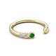 5 - Makena Green Garnet and Yellow Sapphire Open Wedding Band 