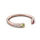 5 - Makena Peridot and Rhodolite Garnet Open Wedding Band 