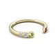 5 - Makena Peridot and Rhodolite Garnet Open Wedding Band 