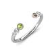 4 - Makena Peridot and Smoky Quartz Open Wedding Band 