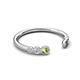 5 - Makena Peridot and Smoky Quartz Open Wedding Band 