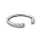 5 - Makena Peridot and Tanzanite Open Wedding Band 