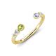 4 - Makena Peridot and Tanzanite Open Wedding Band 