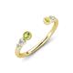 4 - Makena Peridot and Yellow Sapphire Open Wedding Band 