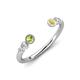4 - Makena Peridot and Yellow Sapphire Open Wedding Band 