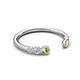 5 - Makena Peridot and Yellow Sapphire Open Wedding Band 