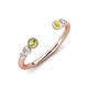4 - Makena Peridot and Yellow Sapphire Open Wedding Band 